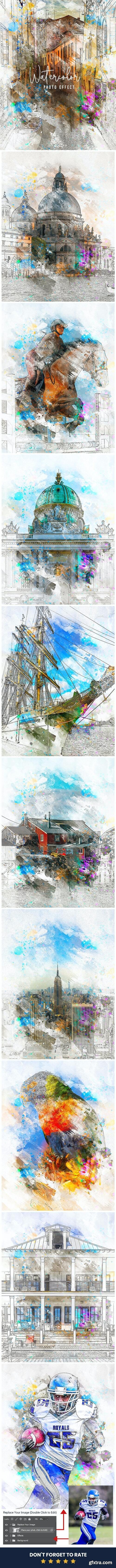GraphicRiver - Watercolor & Sketch Painting Photoshop Mockup 40382570
