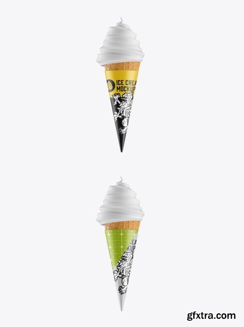 Soft Ice Cream Cone Mockup 548539494