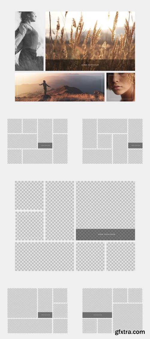 Photo Mockup Collage With 6 Grid Options 547934228