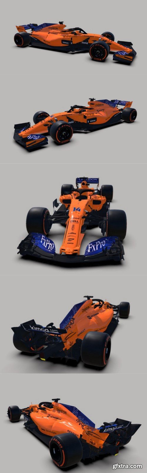 F1 2018 Mclaren Renault MCL33 3D Model