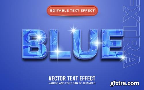 Vector blue editable text effect