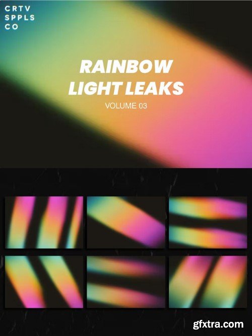 Rainbow Light Leaks Textures Vol. 03