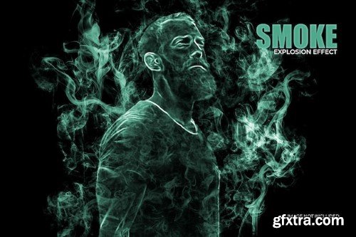 Smoth smoke explosion dispersion photo effect