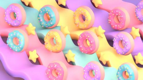 Videohive - Colorful Rolling Donuts - 43347949 - 43347949