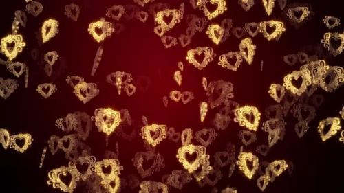 Videohive - Heart Gold Ornament - 43351125 - 43351125