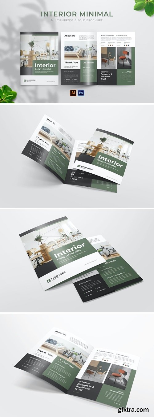 Interior Minimalist Bifold Brochure 5ZVSD69