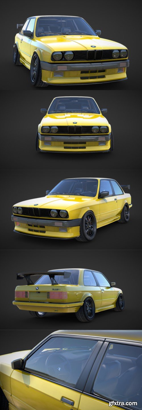 BMW E30 Coupe Street 3d model