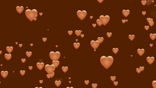 Videohive - Orange Hearts Background - 43355899 - 43355899