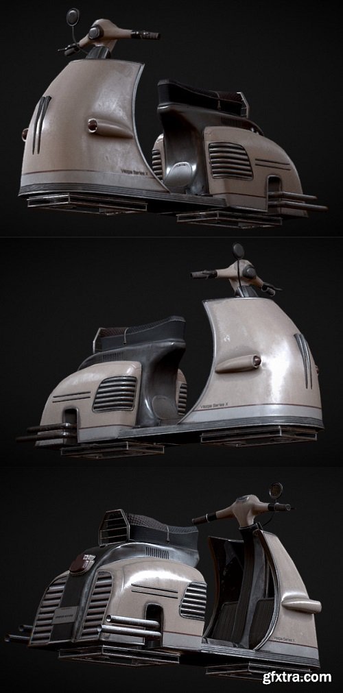 Sci-Fi Scooter 3d model