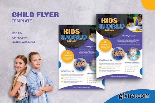 Children Playful Flyer Template 2Q5HWEZ