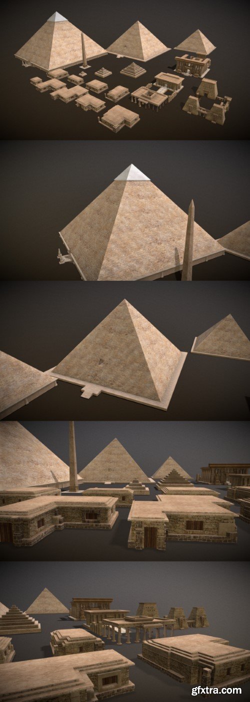 Ancient Egyptian Pharaohs Buildings 3d Models Gfxtra