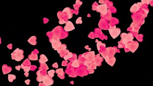 Videohive - Colorful Pink Flying Hearts - 43370405 - 43370405