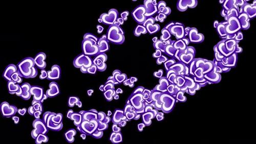 Videohive - Flying Violet Hearts - 43370406 - 43370406