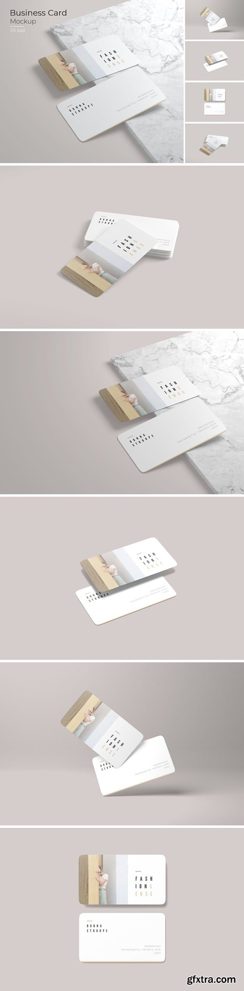 Business Card Rounded Corners Mockup ZCS2V2B