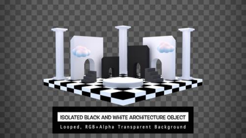 Videohive - Isolated Black And White Architecture Object - 43370503 - 43370503