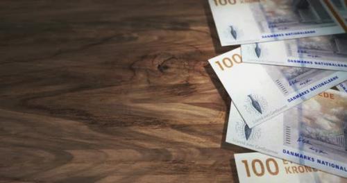 Videohive - Denmark Danish Krone 100 DKK money banknotes background loop - 43370548 - 43370548