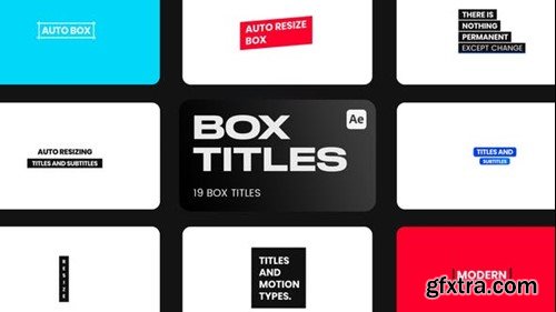 Videohive Box Titles for After Effects 43427679