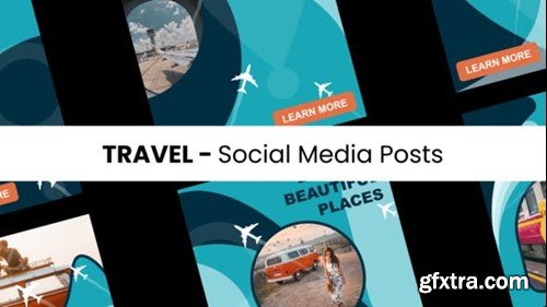 Videohive Travel - Social Media Posts 43396575