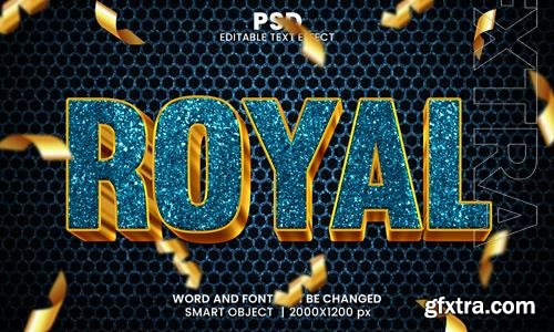 PSD royal luxury 3d editable photoshop text effect style with modern background