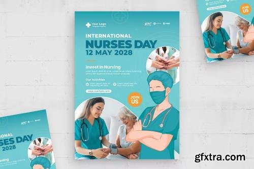 Nurses Day Flyer Template H9XC4FM