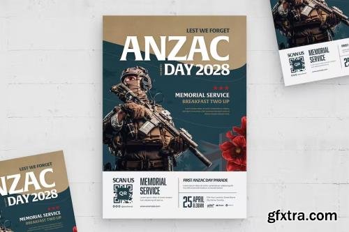 Anzac Day Flyer Template BQK49W6