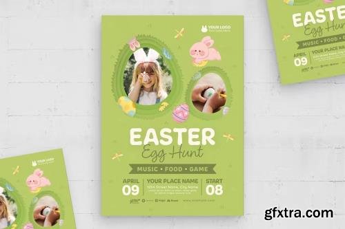 Easter Egg Hunt Flyer Template XU5FBMS