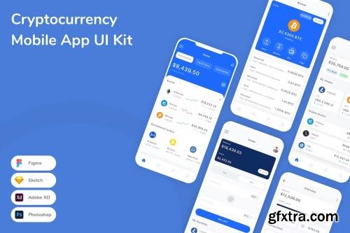 Cryptocurrency Mobile App UI Kit 36MAUC4