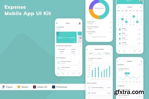 Expense Mobile App UI Kit NQ88KER