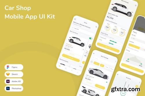 Car Shop Mobile App UI Kit MP7PPBJ