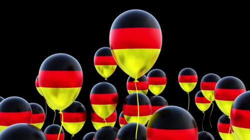 Videohive - Holland Flag On The Flying Balloons Transparent - 43396483 - 43396483