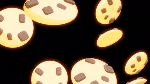 Videohive - Falling 3d Cookies - 43411148 - 43411148