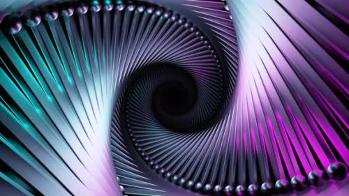 Videohive - Abstract Hypnotic Metal Spinning Vortex - 43411180 - 43411180