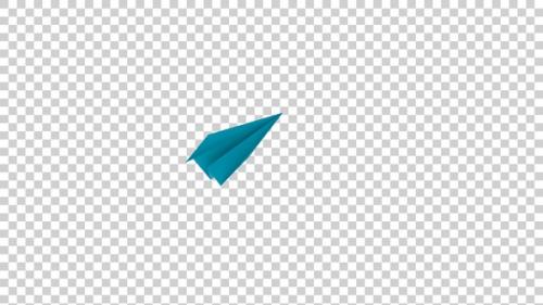 Videohive - Paper Plane Flying On The Air Aqua V6 - 43332408 - 43332408