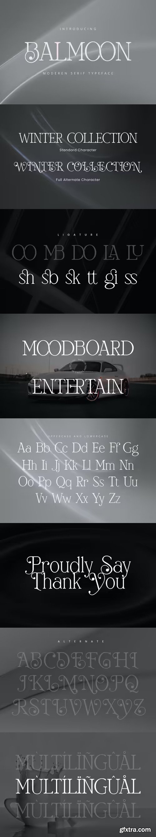 Balmoon Moderen Serif Typeface