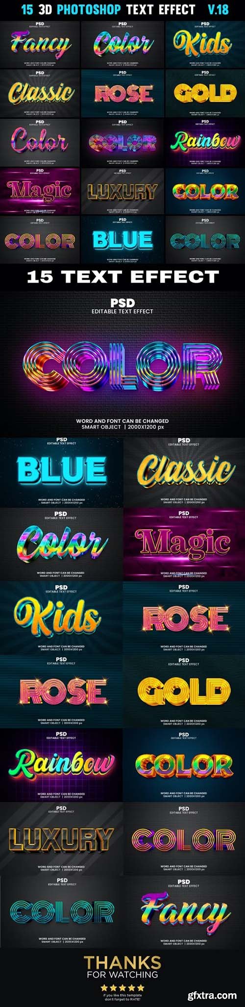 GraphicRiver - 15 Luxury Colorful Modern Photoshop Editable 3d Text Effect Style V.20 42712133