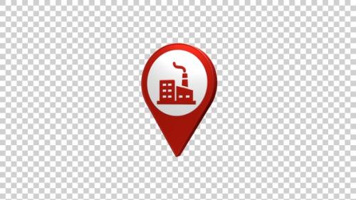 Videohive - Industries Map Pin Location Icon Red - 43382082 - 43382082