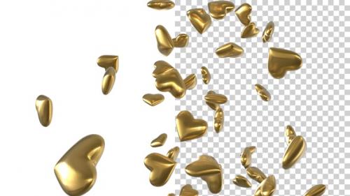 Videohive - Flying Hearts Golden V3 - 43386493 - 43386493