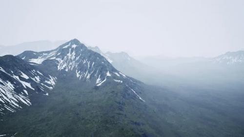 Videohive - Dramatic Landscape of Peaks of the High Caucasus Mountains and White Snow - 43399079 - 43399079