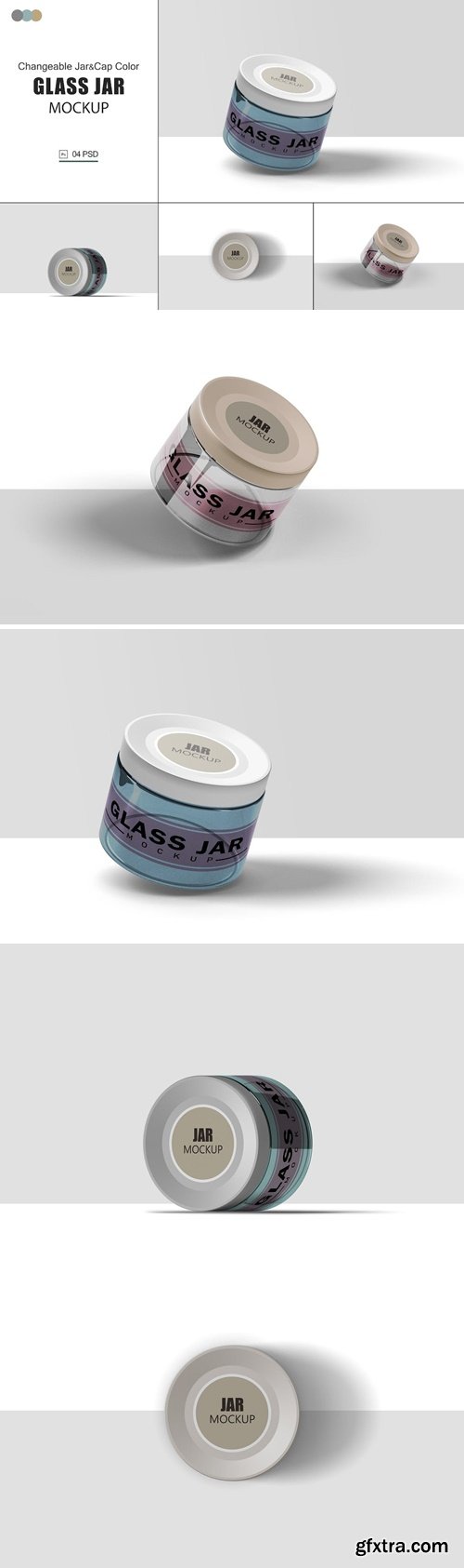 Cosmetic Jar Mockups V.2 B6MXDKC