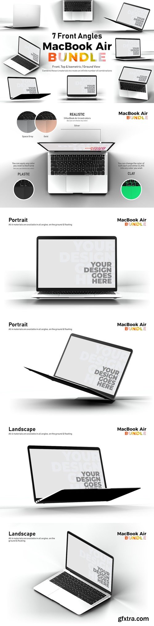 Macbook Air Mockup Bundle WMF4AEM