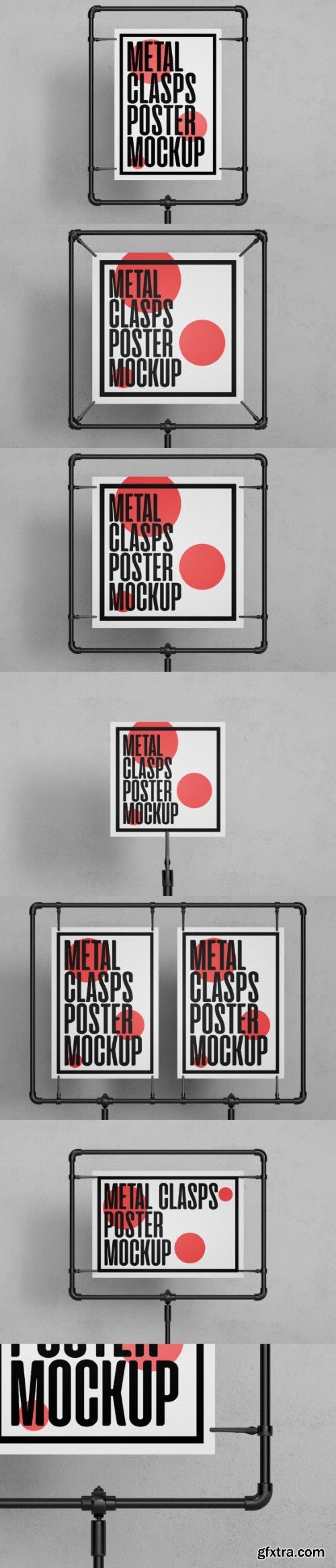 Metal Clasps Poster Mockup