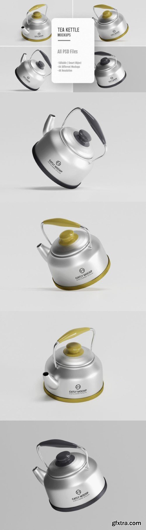 04 PSD Metal Tea Kettle Branding Mockups