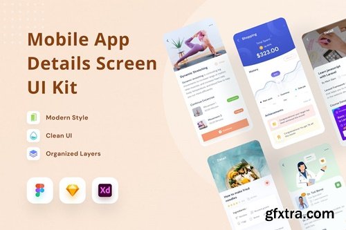 Mobile App Details Screen UI Kit 8VAED3F