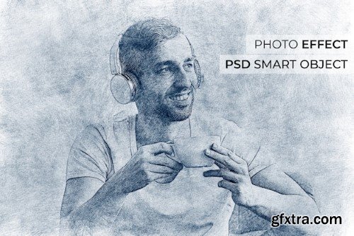 Pencil drawing photo effect