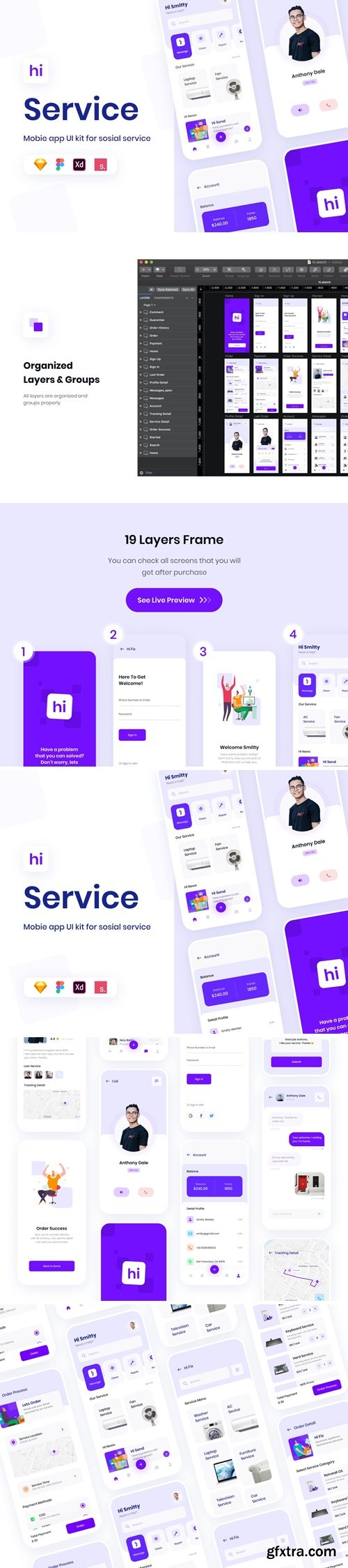 Hi Social Service App UI KIT 4RD9JZS