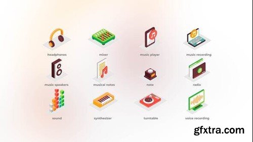 Videohive Music - Isometric Icons 43427712