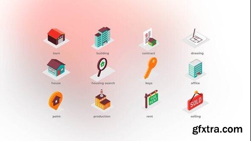 Videohive Real Estate - Isometric Icons 43427984