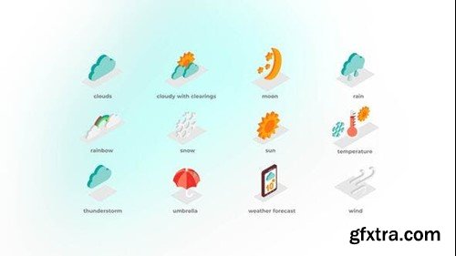 Videohive Weather - Isometric Icons 43428034