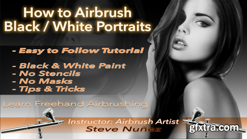 How To Airbrush Black / White Portraits