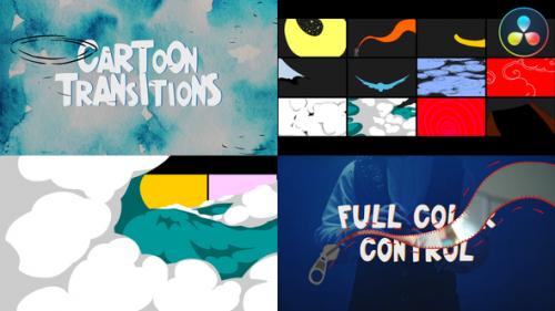 Videohive - Abstract Cartoon Transitions for DaVinci Resolve - 43396153 - 43396153